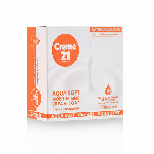 Aqua Soft Moisturizing Cream Soap with Pro-Vitamin B5 & Rose Water